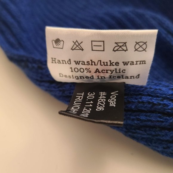 Ice Wear Vogar Warm Hat Beanie Blue VGUC - Picture 4 of 6